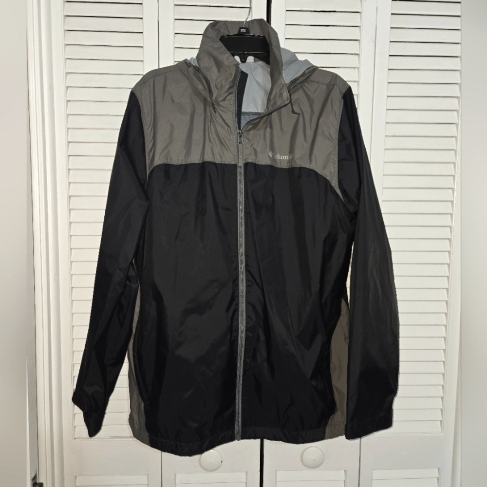 Columbia Men's L Black and Gray Windbreaker Jacket - Picture 1 of 11